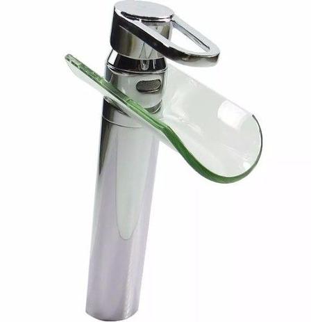 Torneira Cascata Vidro Monocomando Modelo Bali Bica Alta - Geral Menor preço em Torneira Cascata Vidro Monocomando Modelo Bali Bica Alta - Geral
