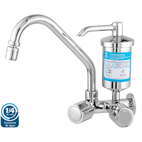 Torneira Com Filtro Toda Em Metal Para Cozinha De Parede 1/4 De Volta C40 Linha Robust - Lg metais Menor preço em Torneira Com Filtro Toda Em Metal Para Cozinha De Parede 1/4 De Volta C40 Linha Robust - Lg metais