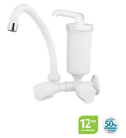 Torneira Com Purificador Branca Em Abs Viqua Foz Branco Menor preço em Torneira Com Purificador Branca Em Abs Viqua Foz Branco