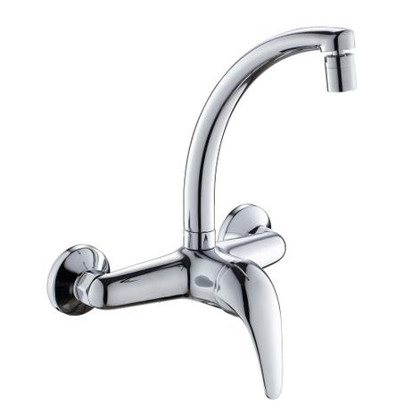 Torneira Cozinha Com Misturador Monocomando De Parede Toronto Cromado - JIWI Menor preço em Torneira Cozinha Com Misturador Monocomando De Parede Toronto Cromado - JIWI