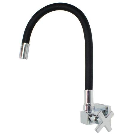 Torneira Cozinha Cruzeta Parede Tubo Preto Articulável 1/4 Volta - MK Metais - Metalkit Menor preço em Torneira Cozinha Cruzeta Parede Tubo Preto Articulável 1/4 Volta - MK Metais - Metalkit