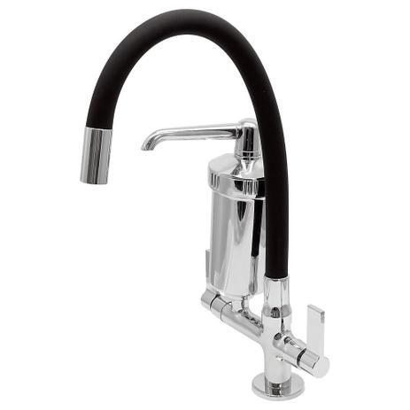 Torneira cozinha filtro mesa gourmet black 1/4 volta - Dock Metais Menor preço em Torneira cozinha filtro mesa gourmet black 1/4 volta - Dock Metais
