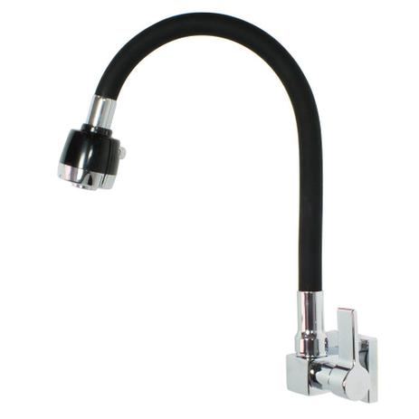 Torneira Cozinha Parede Gourmet Tubo Preto Articulável Jato Duplo Ajustável - MK Metais - Metalkit Menor preço em Torneira Cozinha Parede Gourmet Tubo Preto Articulável Jato Duplo Ajustável - MK Metais - Metalkit