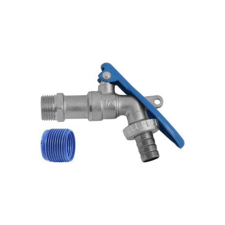 Torneira de Esfera para Jardim E Uso Geral com Porta Cadeado Niquelada - Blukit Menor preço em Torneira de Esfera para Jardim E Uso Geral com Porta Cadeado Niquelada - Blukit