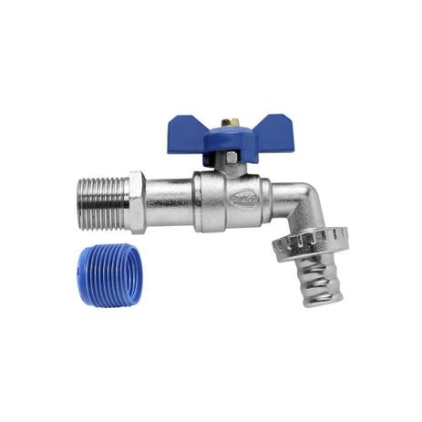 Torneira de Esfera para Jardim E Uso Geral Niquelada - Blukit Menor preço em Torneira de Esfera para Jardim E Uso Geral Niquelada - Blukit