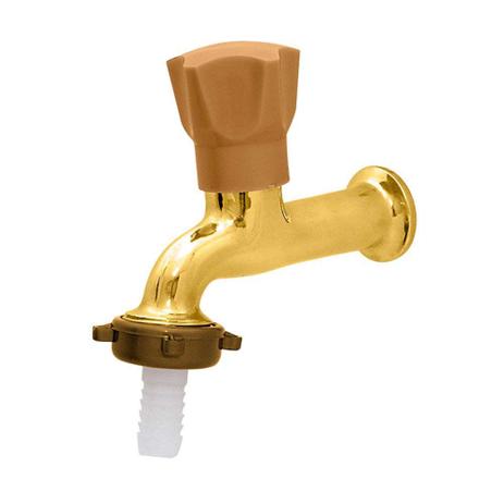 Torneira de jardim 1/2” Ramo 1130 amarela cromada Forusi Menor preço em Torneira de jardim 1/2” Ramo 1130 amarela cromada Forusi