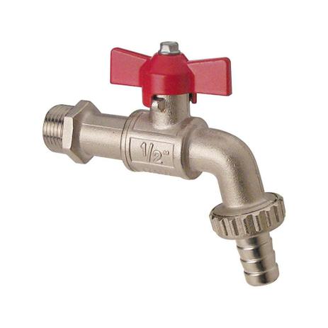 Torneira de jardim esfera com borboleta 1/2" vermelha Wog Menor preço em Torneira de jardim esfera com borboleta 1/2" vermelha Wog
