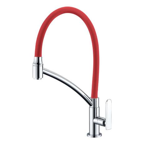 Torneira de Mesa para Cozinha com Bica Móvel Lorenchef 1167 R81 Vermelha e Cromada Lorenzetti Menor preço em Torneira de Mesa para Cozinha com Bica Móvel Lorenchef 1167 R81 Vermelha e Cromada Lorenzetti