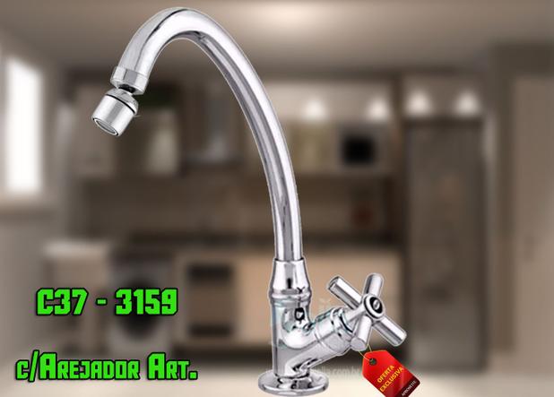 Torneira de Mesa / Pia Cromada para Cozinha C37 3159 c/ Arejador Articulável Forusi Menor preço em Torneira de Mesa / Pia Cromada para Cozinha C37 3159 c/ Arejador Articulável Forusi