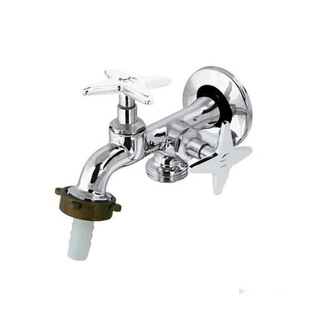 Torneira Dupla Para Tanque E Máquina 1131 C23 Cromada Esteves Menor preço em Torneira Dupla Para Tanque E Máquina 1131 C23 Cromada Esteves