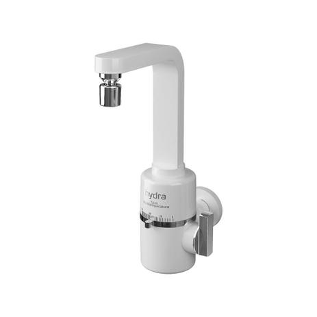 Torneira Elétrica Hydra Slim 4 Temperaturas Parede Branco 5500W 127V Menor preço em Torneira Elétrica Hydra Slim 4 Temperaturas Parede Branco 5500W 127V
