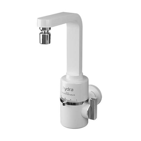 Torneira Elétrica SLIM 4T Multitemperatura 5500W 220V Branca Hydra Menor preço em Torneira Elétrica SLIM 4T Multitemperatura 5500W 220V Branca Hydra