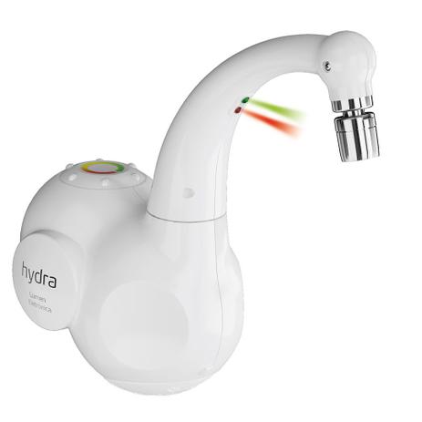 Torneira Eletronica Hydra Led Lumen 5500W 220V branca - Hydra corona Menor preço em Torneira Eletronica Hydra Led Lumen 5500W 220V branca - Hydra corona