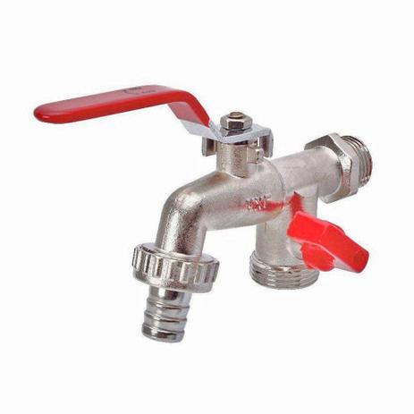 Torneira Esfera Dupla Fertak para Maquina de Lavar com Registro 1/2” Menor preço em Torneira Esfera Dupla Fertak para Maquina de Lavar com Registro 1/2”