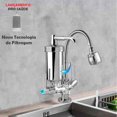 Torneira Metal Inox Filtro Gourmet monocomando Pia Mesa Cozinha Bancada Cromada flexivel chuveirinho - Metais e Cia Menor preço em Torneira Metal Inox Filtro Gourmet monocomando Pia Mesa Cozinha Bancada Cromada flexivel chuveirinho - Metais e Cia