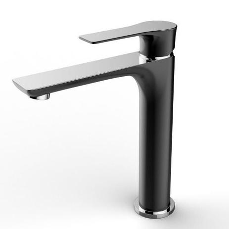 Torneira Monocomando Lavatório Bica Alta - Preto C/ Cromado - Jiwi Menor preço em Torneira Monocomando Lavatório Bica Alta - Preto C/ Cromado - Jiwi