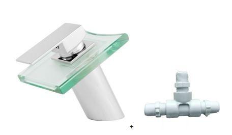 Torneira Monocomando Mônaco Vidro Bica Baixa + Kit Água Fria Sollux Menor preço em Torneira Monocomando Mônaco Vidro Bica Baixa + Kit Água Fria Sollux