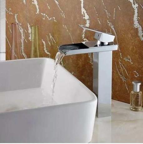 Torneira Monocomando Quadrada Cascata Alta Para Banheiro - Jiwi Menor preço em Torneira Monocomando Quadrada Cascata Alta Para Banheiro - Jiwi