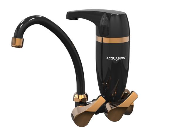 Torneira Movel de parede com Filtro Preto com Dourado Premium Acquabios Menor preço em Torneira Movel de parede com Filtro Preto com Dourado Premium Acquabios