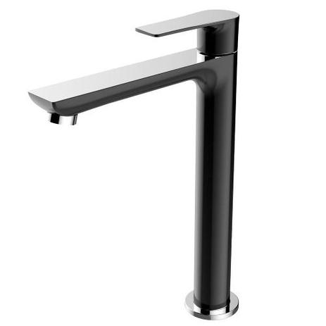 Torneira P/ Lavatório De Mesa Bica Alta - Preto C/ Cromado - Jiwi Menor preço em Torneira P/ Lavatório De Mesa Bica Alta - Preto C/ Cromado - Jiwi