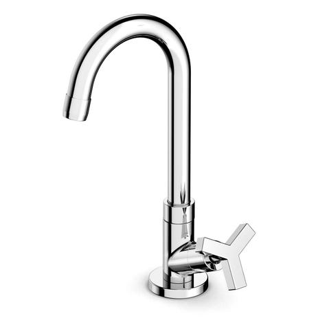 Torneira para Banheiro de Mesa Bica Alta Up Celite Cromado Menor preço em Torneira para Banheiro de Mesa Bica Alta Up Celite Cromado