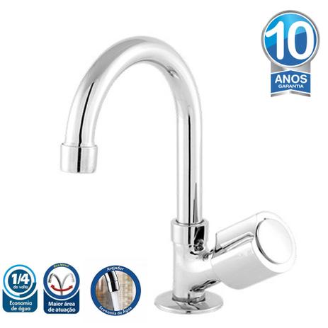 Torneira Para Banheiro de Mesa com Bica Móvel e Arejador Embutido - Kelly metais Menor preço em Torneira Para Banheiro de Mesa com Bica Móvel e Arejador Embutido - Kelly metais
