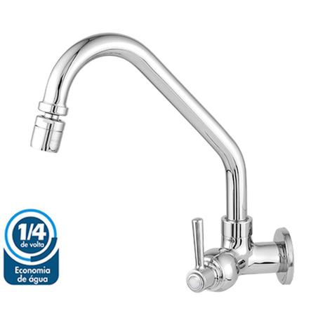 Torneira Para Cozinha 1/4 De Volta De Parede Bica Móvel C60 Em Metal Linha Robust - Lg metais é ruim? Torneira Para Cozinha 1/4 De Volta De Parede Bica Móvel C60 Em Metal Linha Robust - Lg metais é boa?