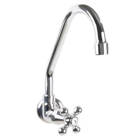 Torneira para Cozinha 1168 Metal Cromado C-52 Bica Móvel Parede LP Menor preço em Torneira para Cozinha 1168 Metal Cromado C-52 Bica Móvel Parede LP