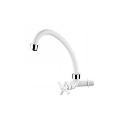 Torneira para cozinha parede bica movel prático branco 1/2 - herc Menor preço em Torneira para cozinha parede bica movel prático branco 1/2 - herc