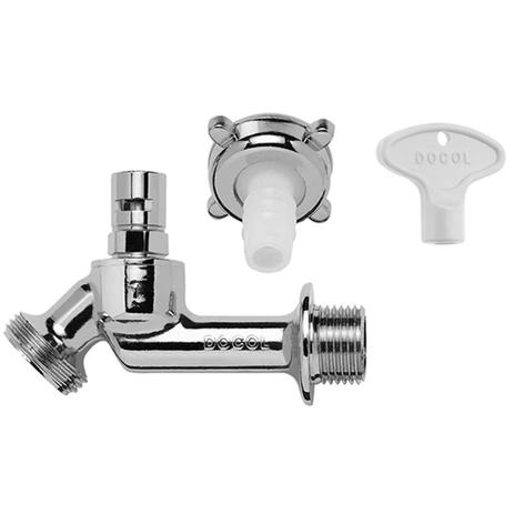 Torneira para Jardim Angular de Parede Acionamento Restrito Docol 1122 1/2 Cromado Menor preço em Torneira para Jardim Angular de Parede Acionamento Restrito Docol 1122 1/2 Cromado