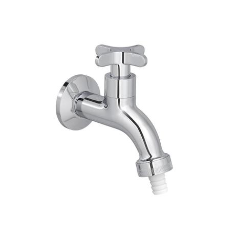 Torneira para Jardim com Adaptador de Mangueira Flex Cromado - Deca Menor preço em Torneira para Jardim com Adaptador de Mangueira Flex Cromado - Deca