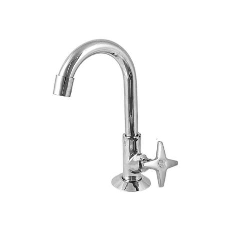 Torneira para Lavatório de Mesa Bica Alta Eco Cromada - Esteves Menor preço em Torneira para Lavatório de Mesa Bica Alta Eco Cromada - Esteves