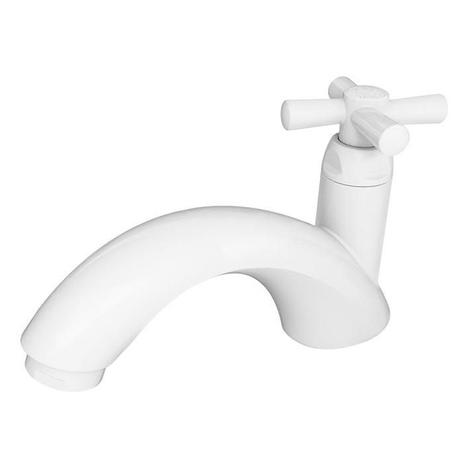 Torneira Plástica para Lavatório de Mesa com Bica Baixa Cross Branca Tigre Menor preço em Torneira Plástica para Lavatório de Mesa com Bica Baixa Cross Branca Tigre