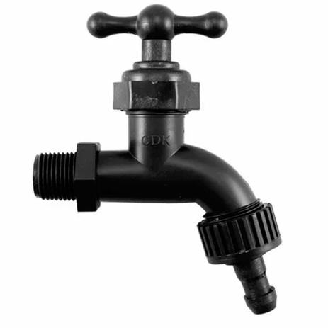 Torneira Preta de Jardim Plastico 1/2 c/Bico Politim Menor preço em Torneira Preta de Jardim Plastico 1/2 c/Bico Politim