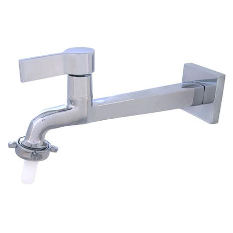 Torneira Quadrada Cozinha Parede Com Bico 1/4 volta 20 cm - MK Metais - Metalkit Menor preço em Torneira Quadrada Cozinha Parede Com Bico 1/4 volta 20 cm - MK Metais - Metalkit