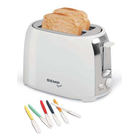 Torradeira 2 Fatias Semp Toast TR6015BR + 6 Espátulas p/ Manteiga Menor preço em Torradeira 2 Fatias Semp Toast TR6015BR + 6 Espátulas p/ Manteiga