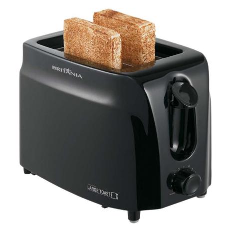 Torradeira Britânia Large Toast, Preta - 110V Menor preço em Torradeira Britânia Large Toast, Preta - 110V