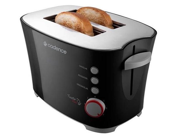 Torradeira Cadence Preta Toaster Plus TOR105 - 7 Níveis de Tostagem