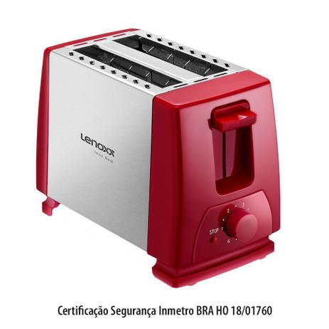 Torradeira Fast 6 Níveis de Temperatura Vermelha 127V - Leno - Lenoxx Menor preço em Torradeira Fast 6 Níveis de Temperatura Vermelha 127V - Leno - Lenoxx