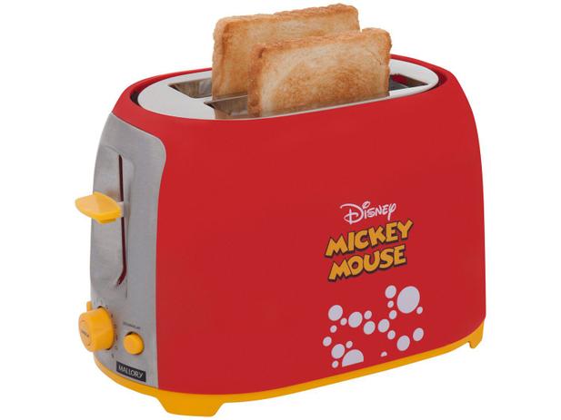 Torradeira Mallory Vermelha Disney Mickey Mouse - 6 Níveis de Tostagem Menor preço em Torradeira Mallory Vermelha Disney Mickey Mouse - 6 Níveis de Tostagem