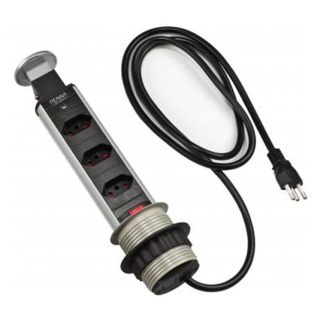 Torre De Tomadas Multiplug Renna 3500W Prata/preto Bivolt Menor preço em Torre De Tomadas Multiplug Renna 3500W Prata/preto Bivolt