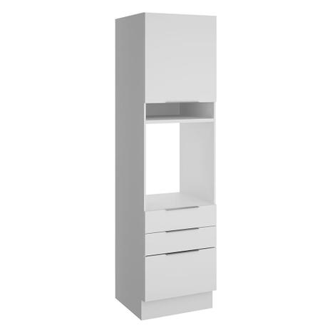 Torre Quente Madesa Stella 60 cm 1 Porta 3 Gavetas - Branco Menor preço em Torre Quente Madesa Stella 60 cm 1 Porta 3 Gavetas - Branco