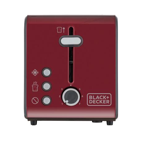Tostador Black+Decker T850V em Aço Inox c/ 7 níveis de temperatura 127V vermelho metálico Menor preço em Tostador Black+Decker T850V em Aço Inox c/ 7 níveis de temperatura 127V vermelho metálico