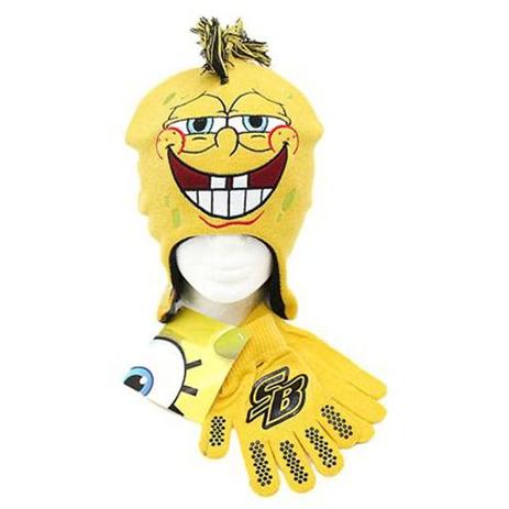 Touca Com Luva Bob Esponja Moicano - Nickelodeon Menor preço em Touca Com Luva Bob Esponja Moicano - Nickelodeon