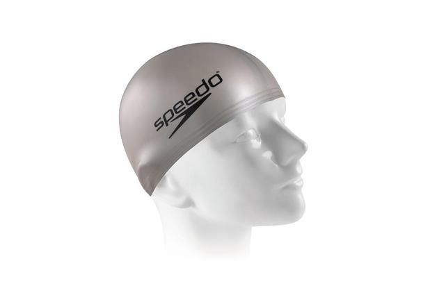 Touca para Natação Speedo Slim Jr Cap Cinza Prata Menor preço em Touca para Natação Speedo Slim Jr Cap Cinza Prata