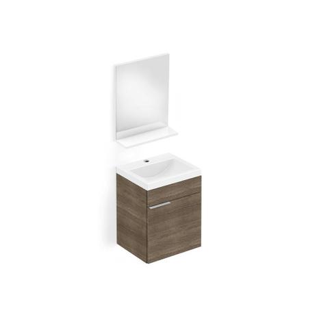 Toucador E Espelheira em Mdp Like 41x34cm com 1 Porta Wengue - Celite Menor preço em Toucador E Espelheira em Mdp Like 41x34cm com 1 Porta Wengue - Celite