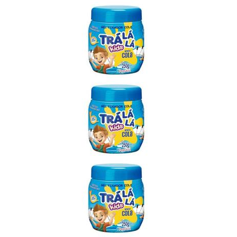 Tralálá Gel Cola Fixador 250g (Kit C/03) - Tralala Menor preço em Tralálá Gel Cola Fixador 250g (Kit C/03) - Tralala
