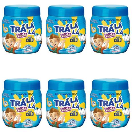 Tralálá Gel Cola Fixador 250g (Kit C/06) - Tralala Menor preço em Tralálá Gel Cola Fixador 250g (Kit C/06) - Tralala