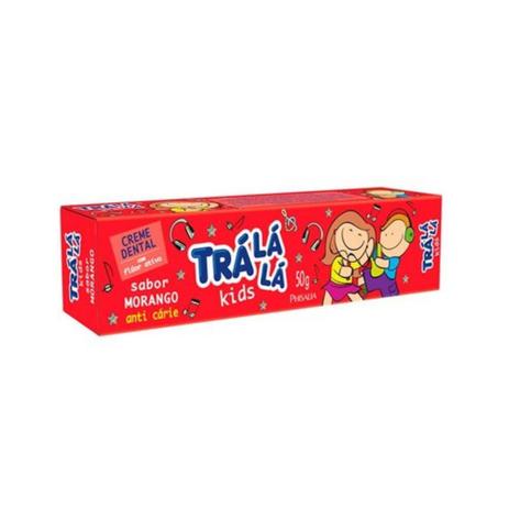 Tralálá Kids Creme Dental Morango 50g - Tralala Menor preço em Tralálá Kids Creme Dental Morango 50g - Tralala
