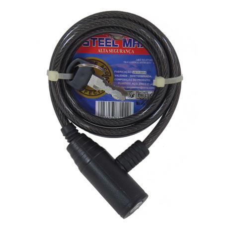 Trava Cadeado Antifurto Segurança Bike E Portão 6x1200mm (E) - Steel max Menor preço em Trava Cadeado Antifurto Segurança Bike E Portão 6x1200mm (E) - Steel max